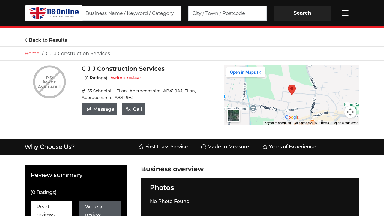 CJJ SERVICES ELLON LTD website preview