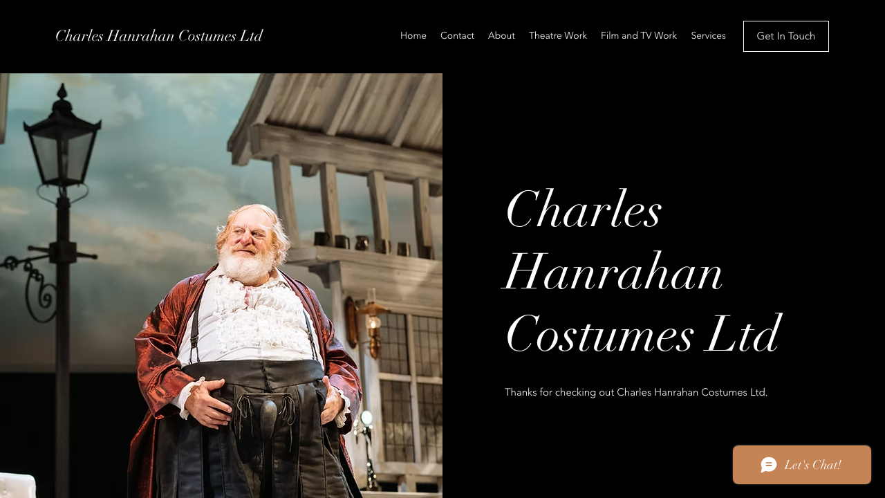 CHARLES HANRAHAN COSTUMES LTD website preview
