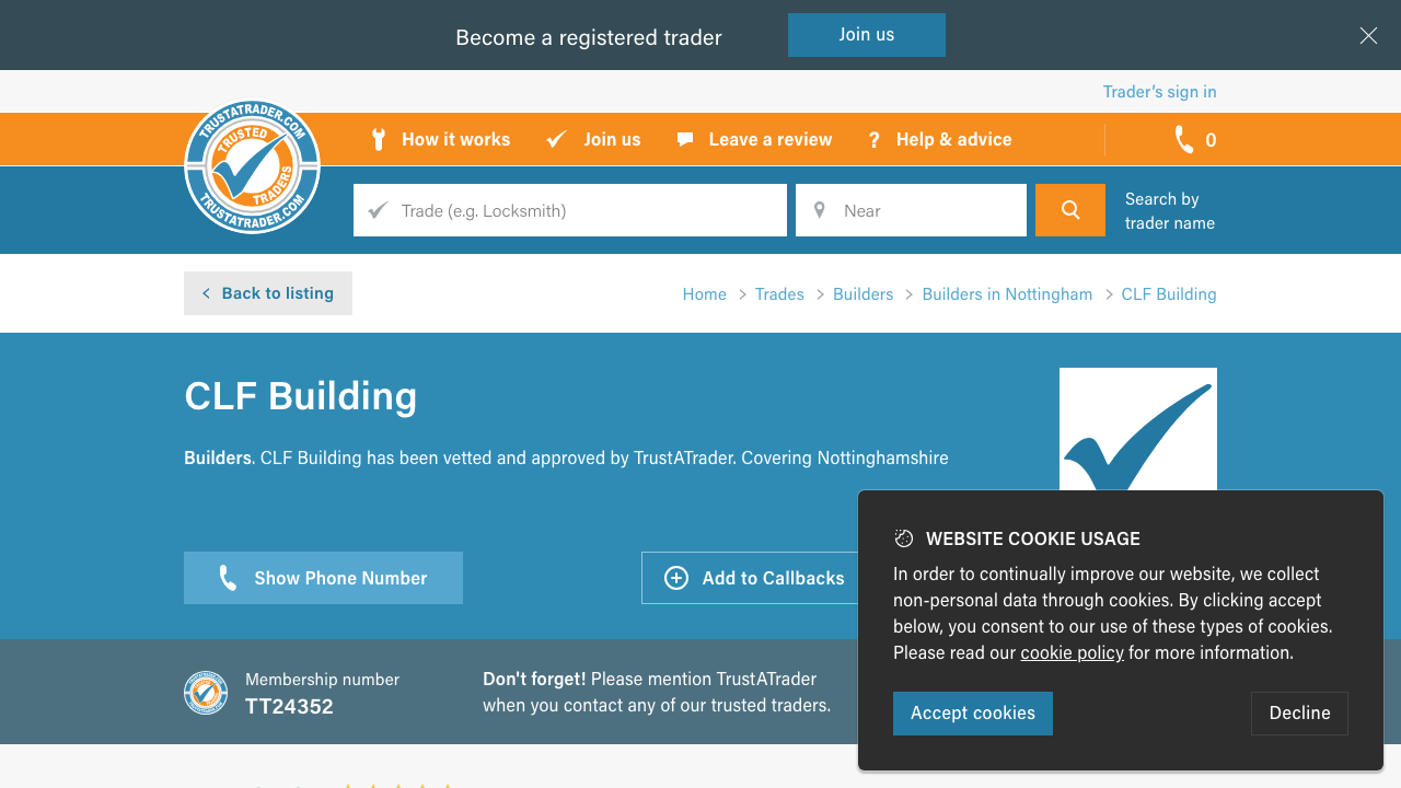 CLF BUILDING SERVICES LTD website preview