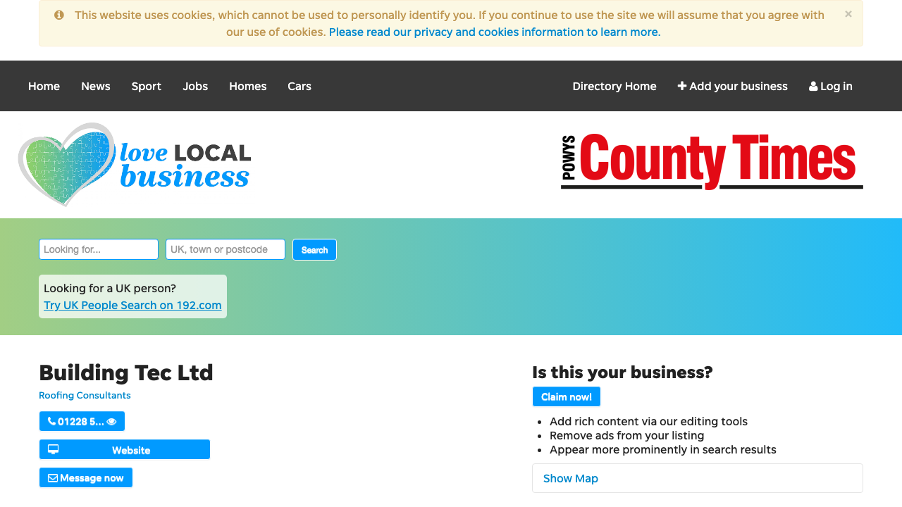 BUILDING TEC LIMITED website preview