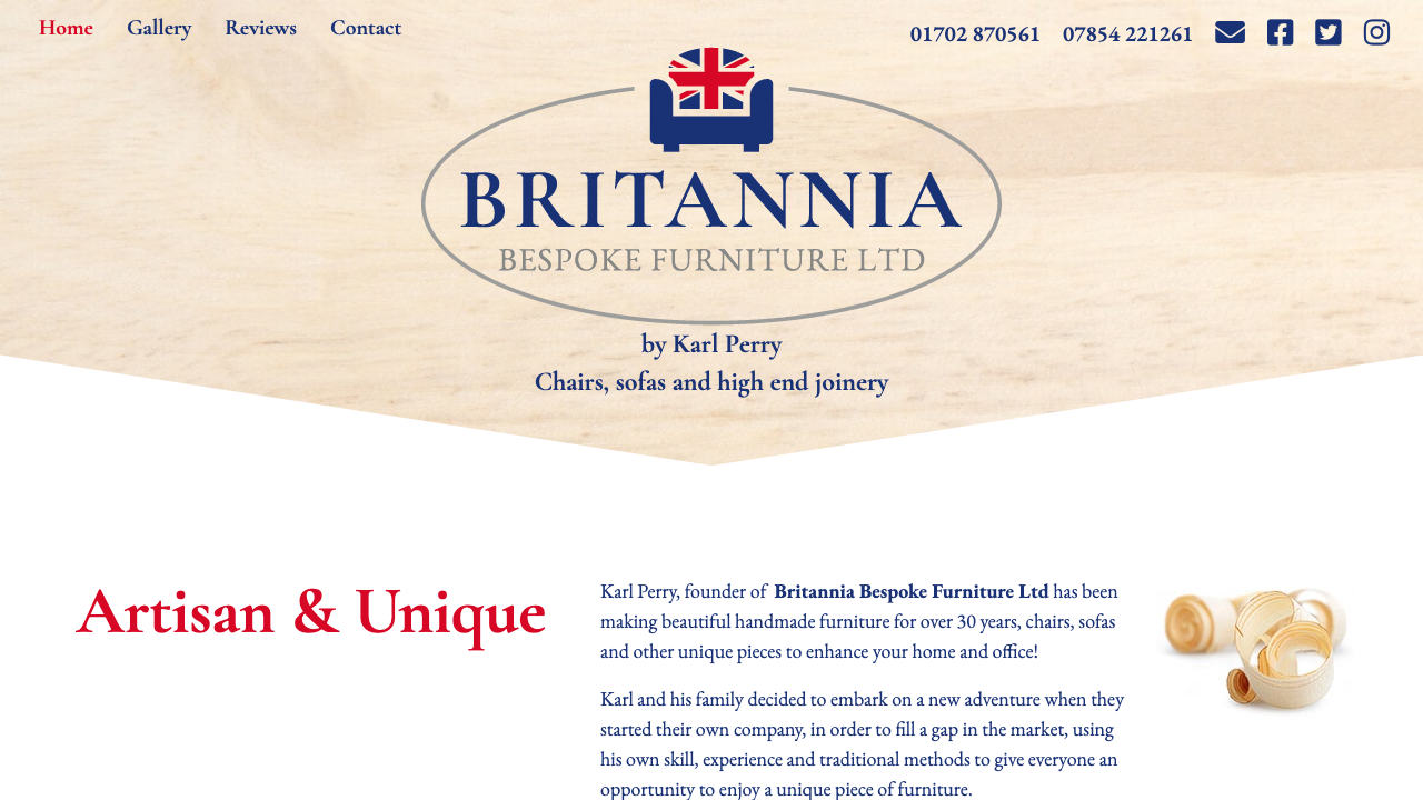 BRITANNIA BESPOKE FURNITURE LTD website preview