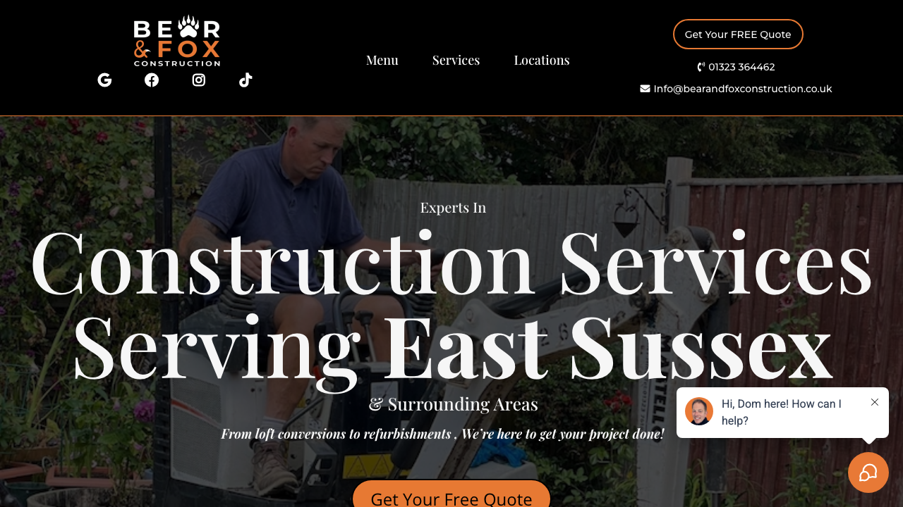 BEAR & FOX CONSTRUCTION LTD website preview
