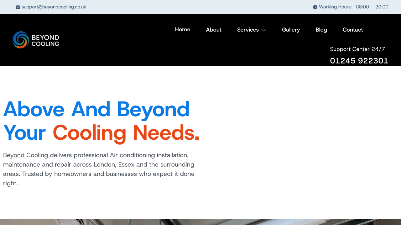 BEYOND COOLING LTD website preview