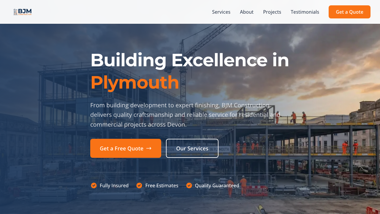 BJM CONSTRUCTION 25 LTD website preview