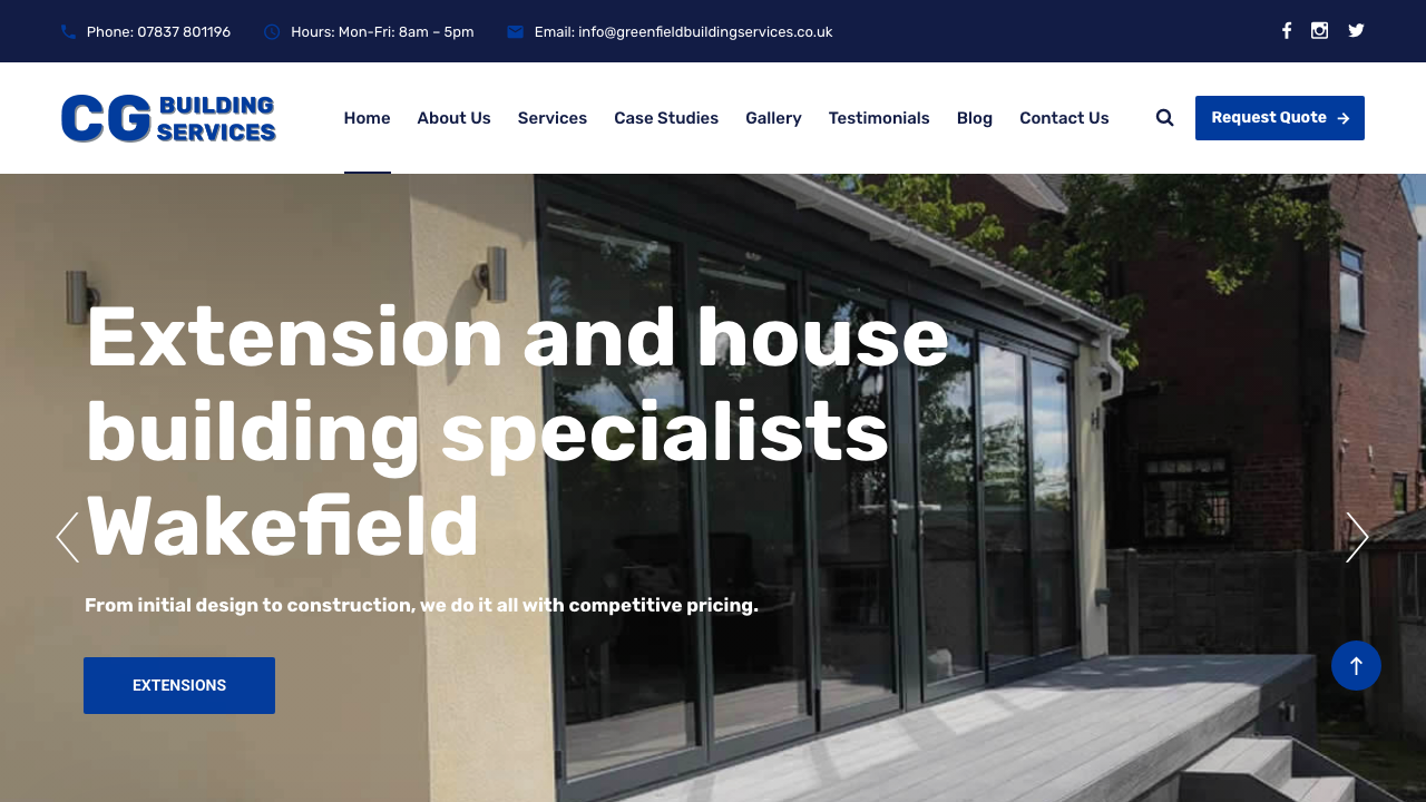 C&J CONSTRUCTION AND ROOFING LTD website preview