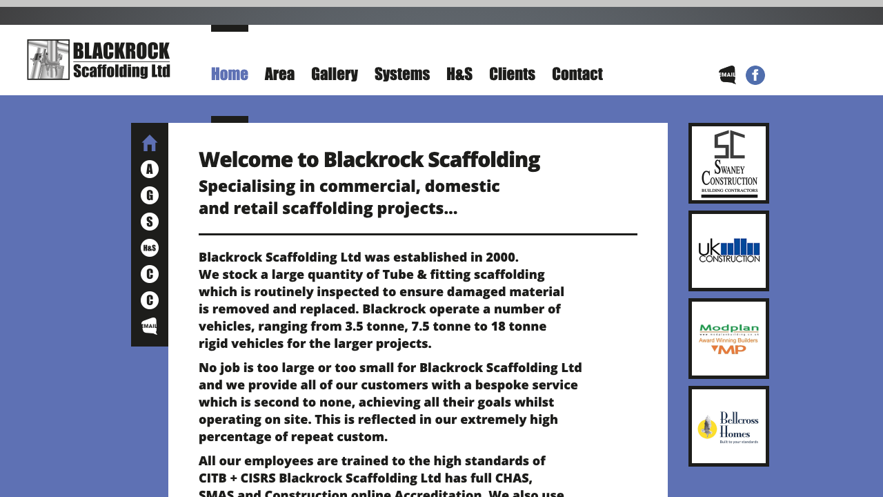 BLACKROCK SCAFFOLDING LIMITED website preview