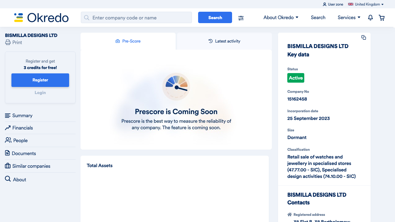 BISMILLA DESIGNS LTD website preview