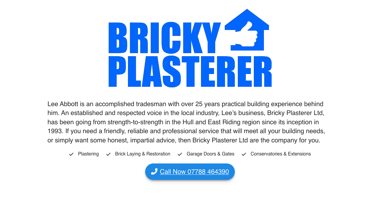 BRICKYPLASTERER.COM LIMITED website preview
