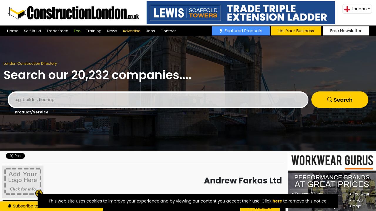 ANDREW CONTRACTORS LTD website preview