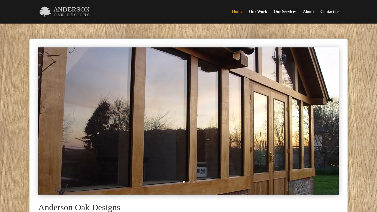 ANDERSON OAK DESIGNS LTD website preview