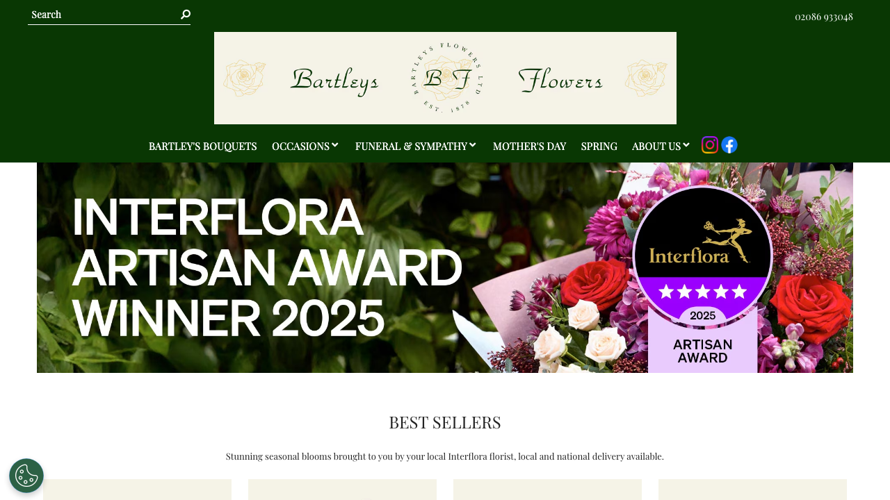 BARTLEY'S FLOWERS LIMITED website preview