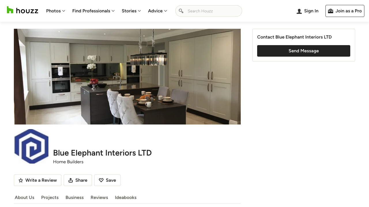BLUE ELEPHANT INTERIORS LTD website preview