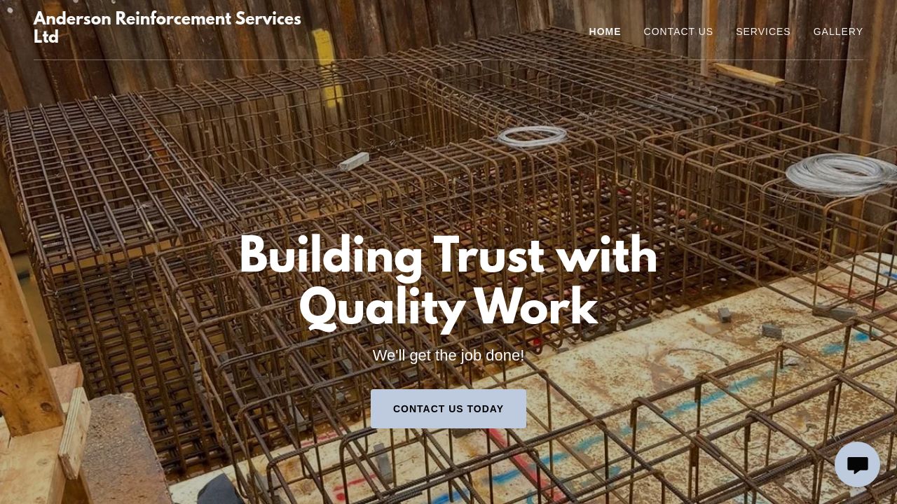 ANDERSON REINFORCEMENT SERVICES LTD website preview