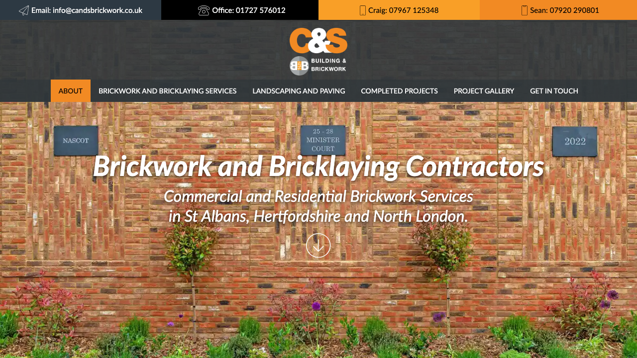 C&S BUILDING AND BRICKWORK LTD website preview