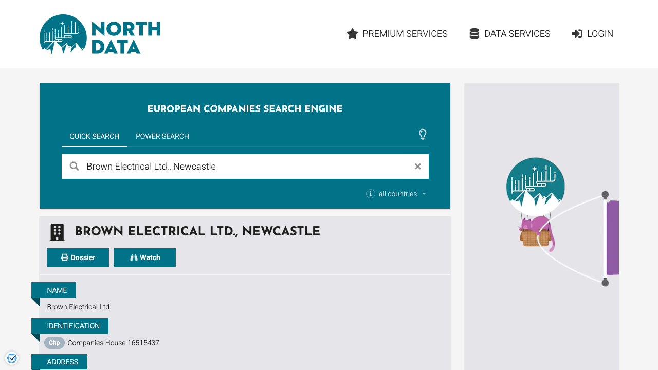 BROWN ELECTRICAL LTD website preview