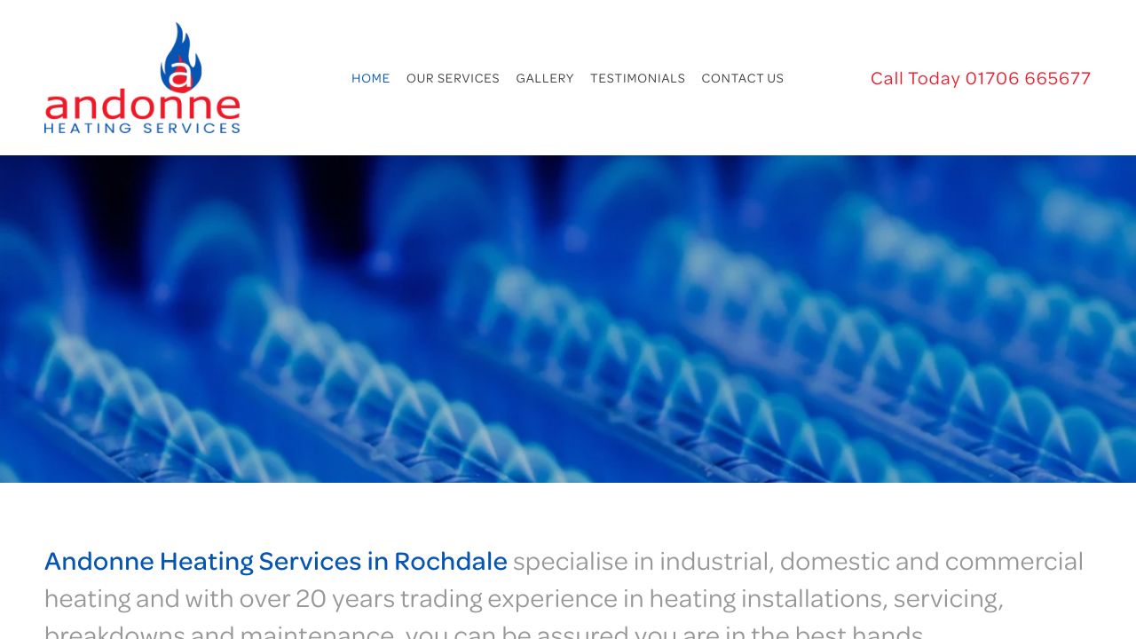 ANDONNE HEATING SERVICES LIMITED website preview