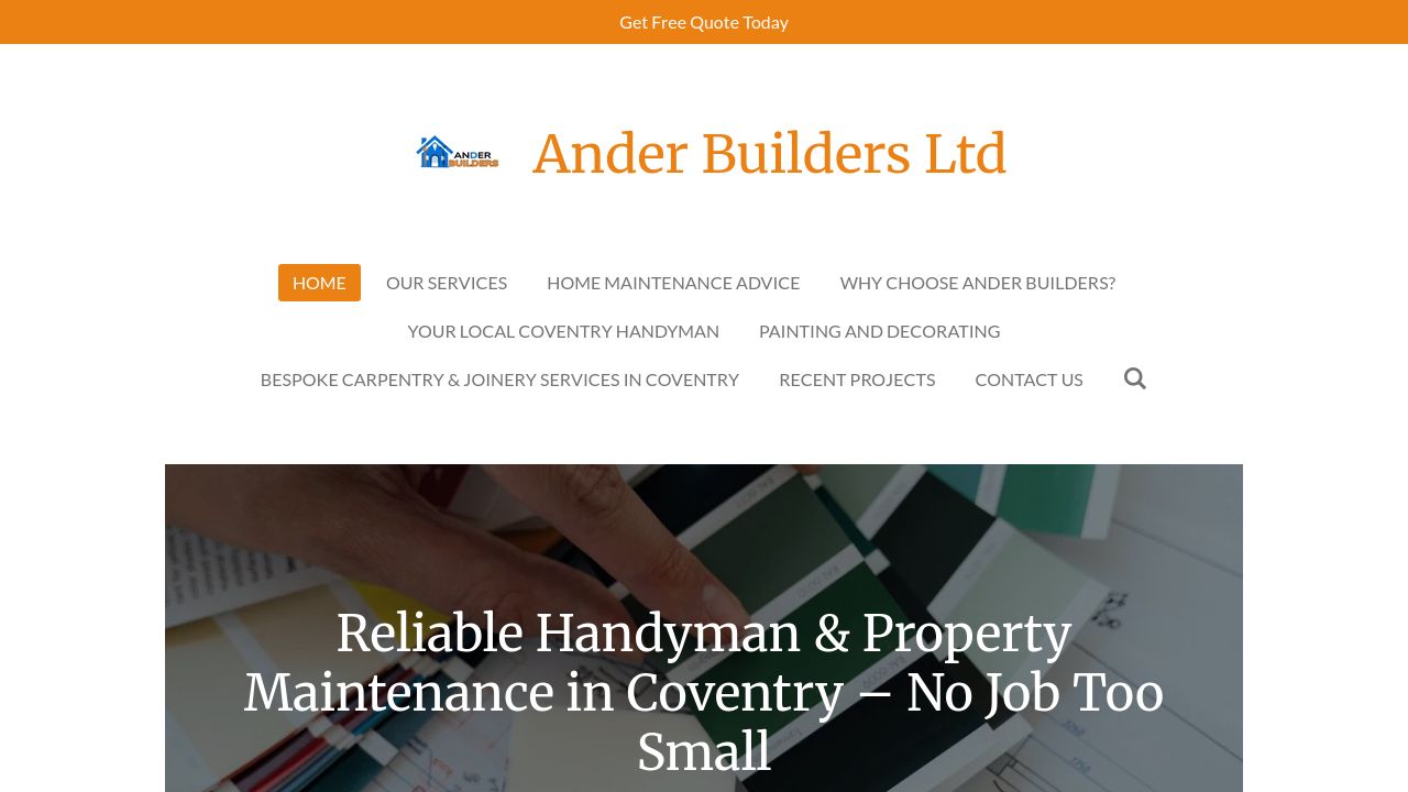 ANDER BUILDERS LTD website preview