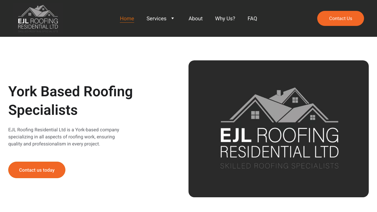 EJL ROOFING RESIDENTIAL LTD website preview