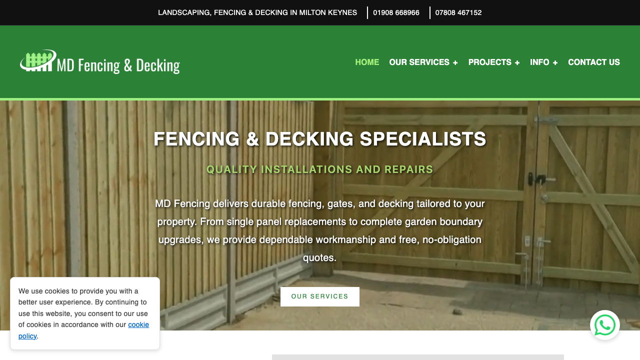 FENCING MD LTD website preview