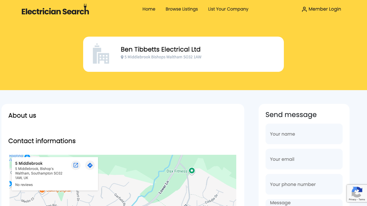 BEN TIBBETTS ELECTRICAL LIMITED website preview