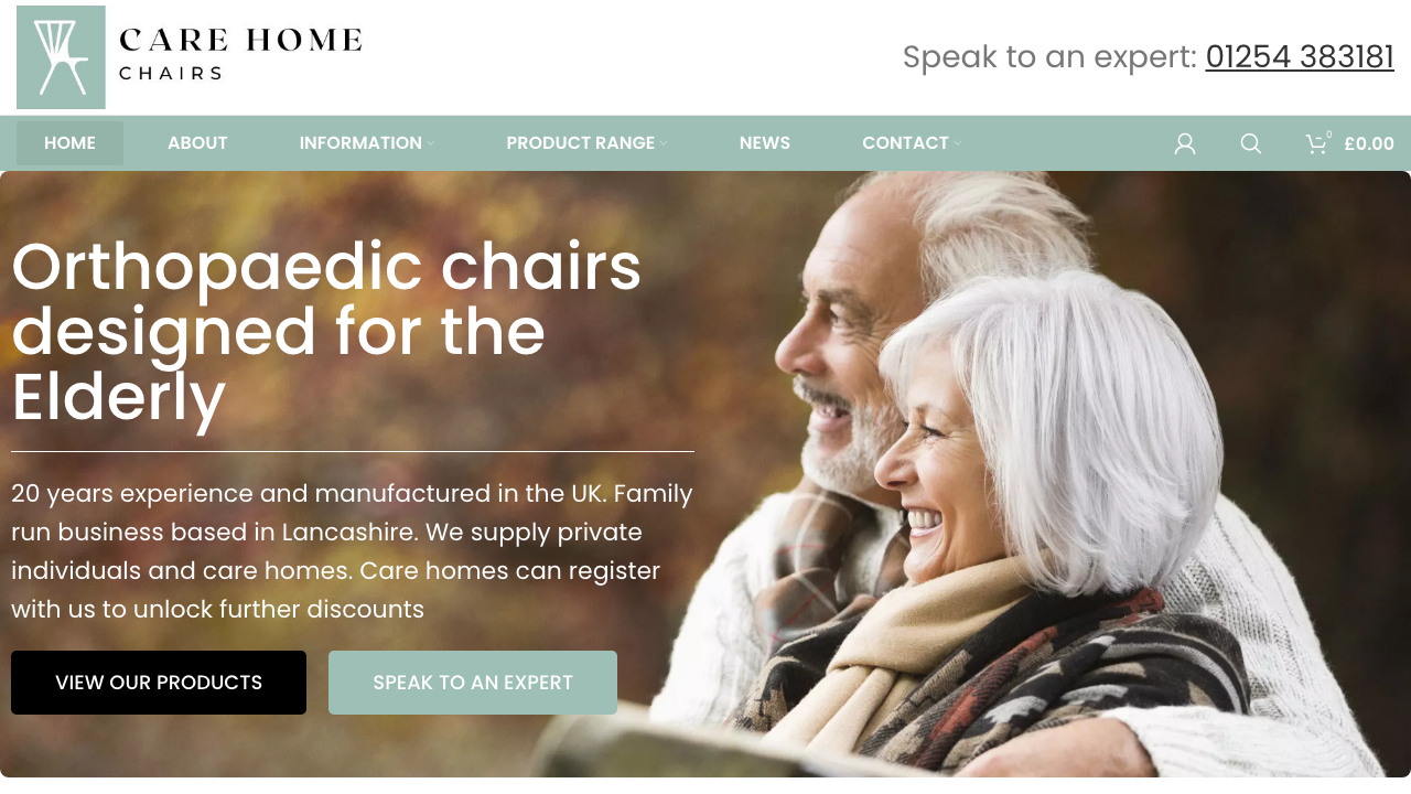 CAREHOMECHAIRS LTD website preview