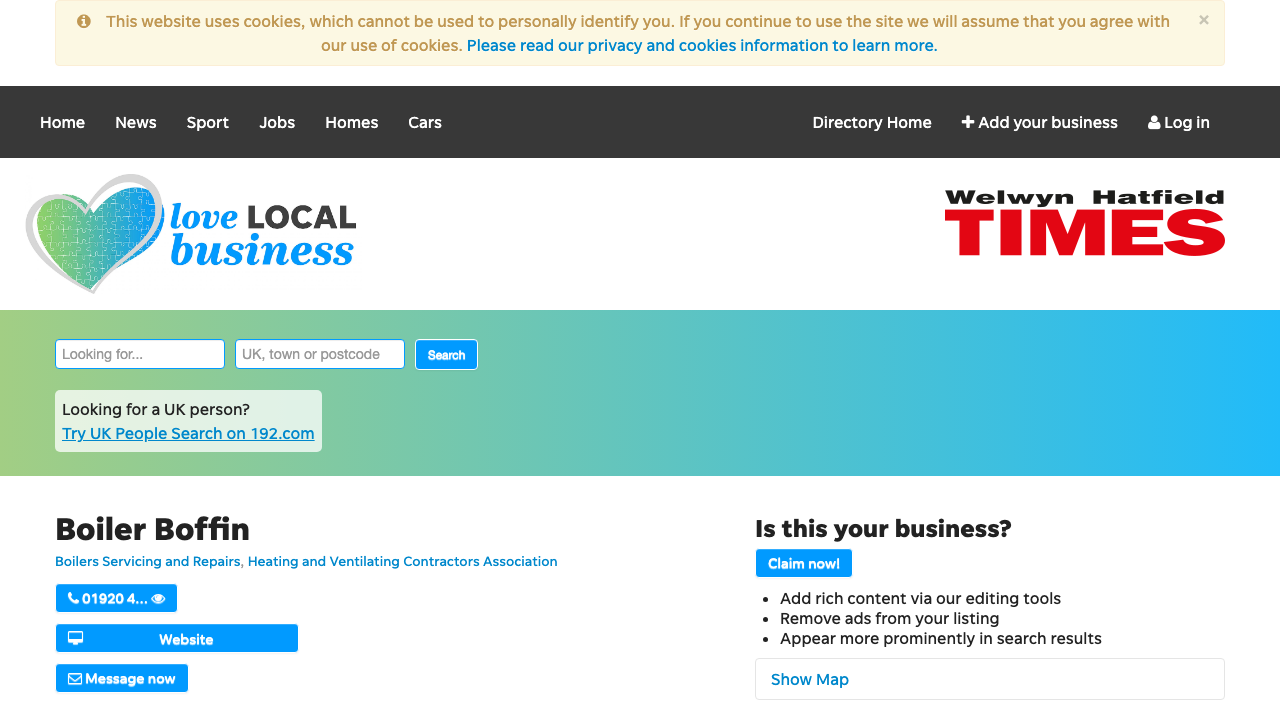 BOILER BOFFIN LTD website preview