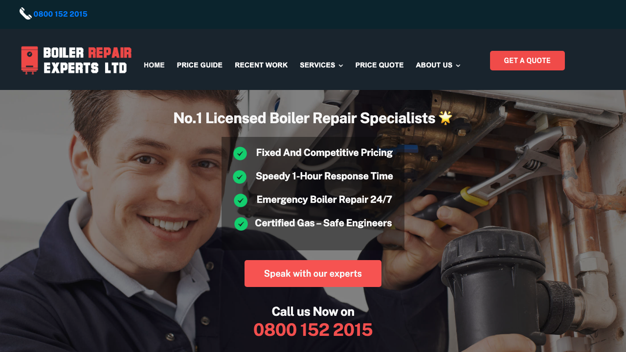 BOILER REPAIR EXPERTS LIMITED website preview