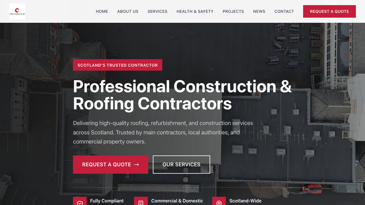 C&M CONTRACTS LTD website preview