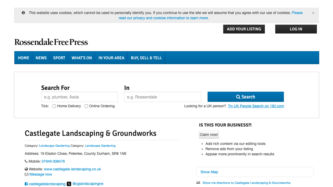 CASTLEGATE LANDSCAPING LIMITED website preview