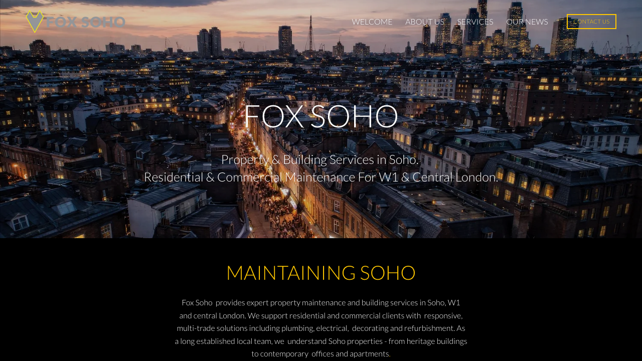 FOX SOHO MAINTENANCE LIMITED website preview