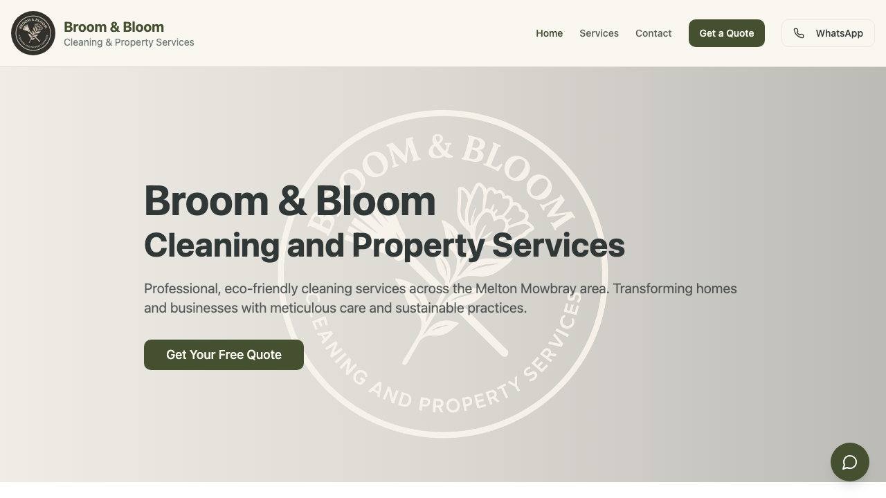 BROOM & BLOSSOM LTD website preview