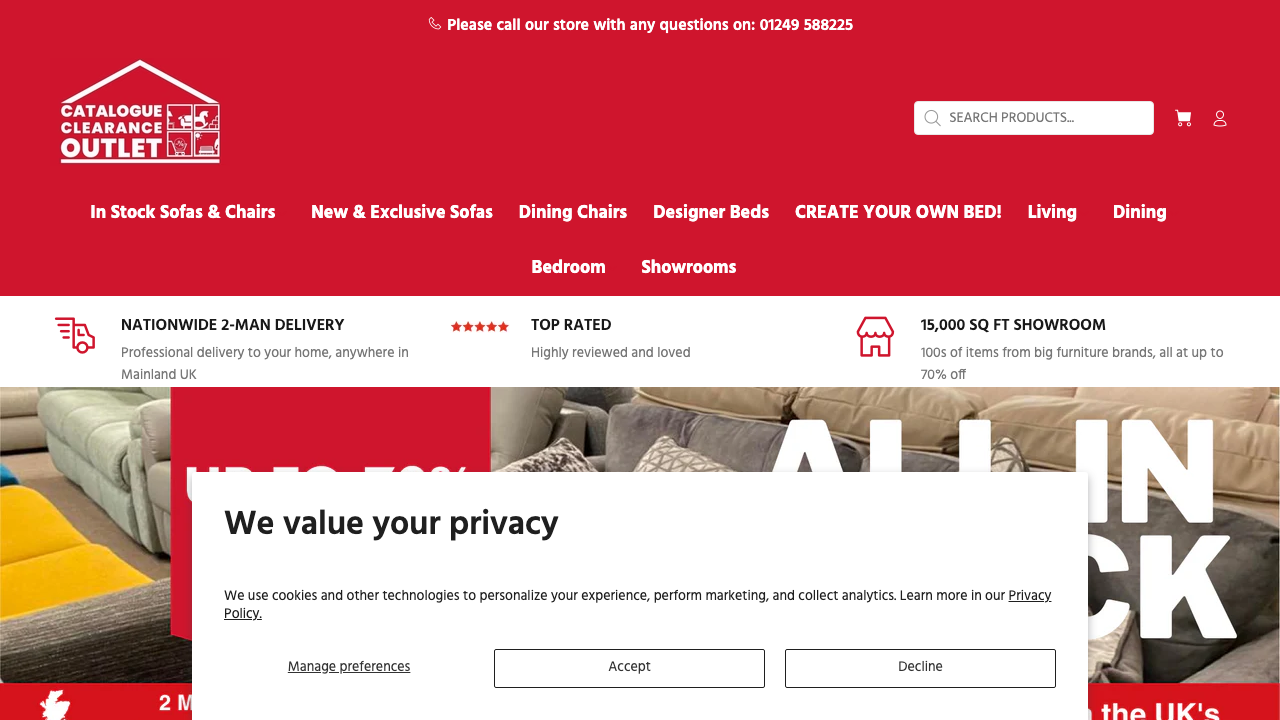 BROTHERTON PARK OUTLET LTD website preview