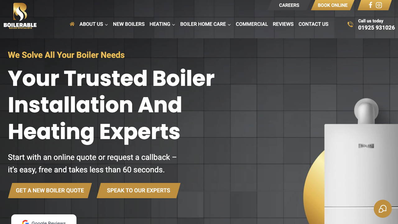 BOILERABLE LIMITED website preview