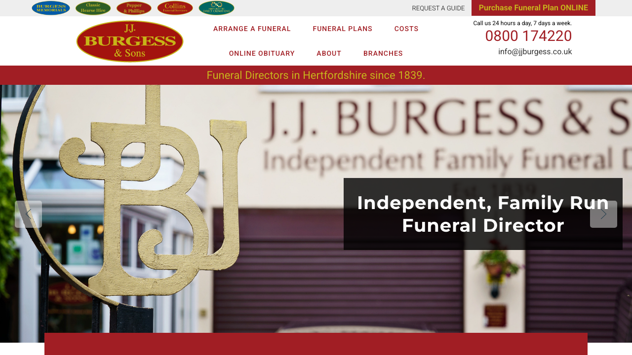 BURGESS & SONS LIMITED website preview