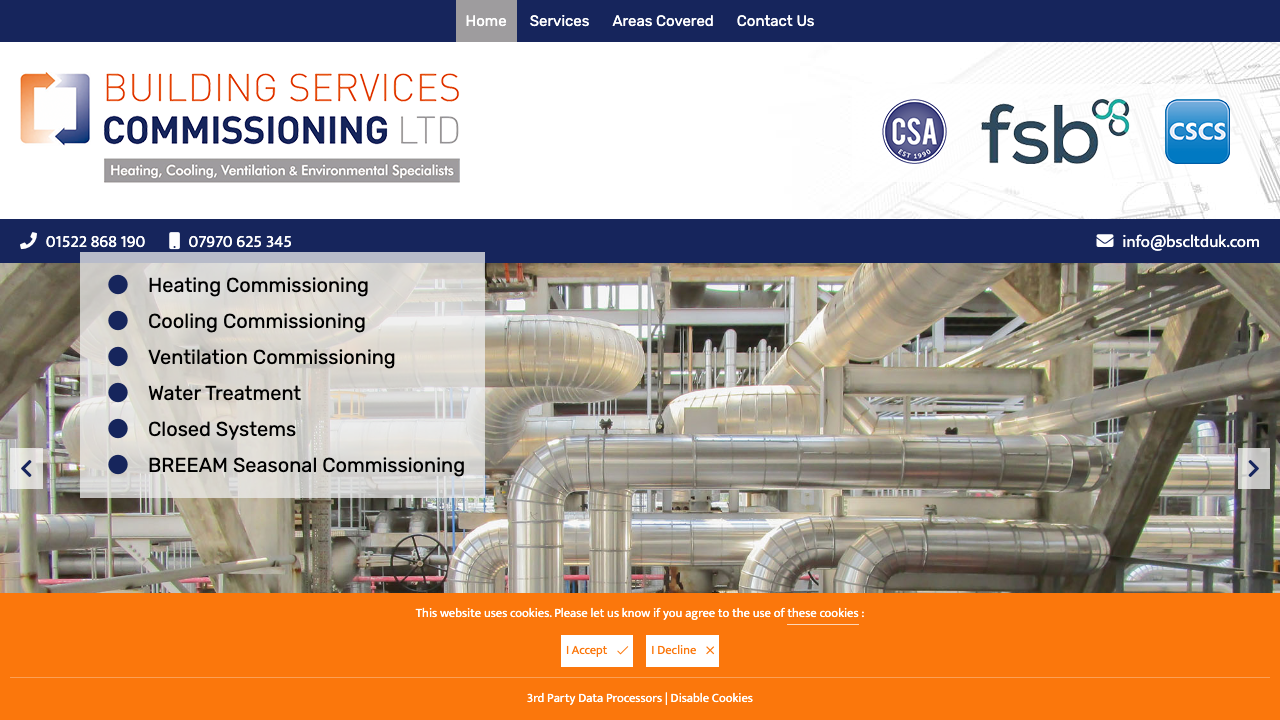 BUILDING SERVICES COMMISSIONING LIMITED website preview