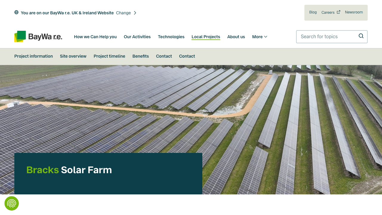 BRACKS FARM SOLAR PARK LIMITED website preview
