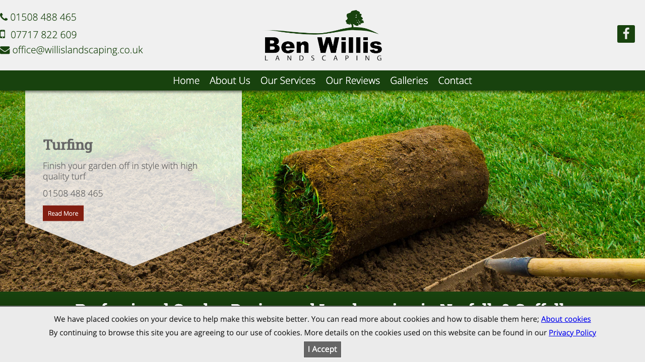 BEN WILLIS LANDSCAPING LTD website preview