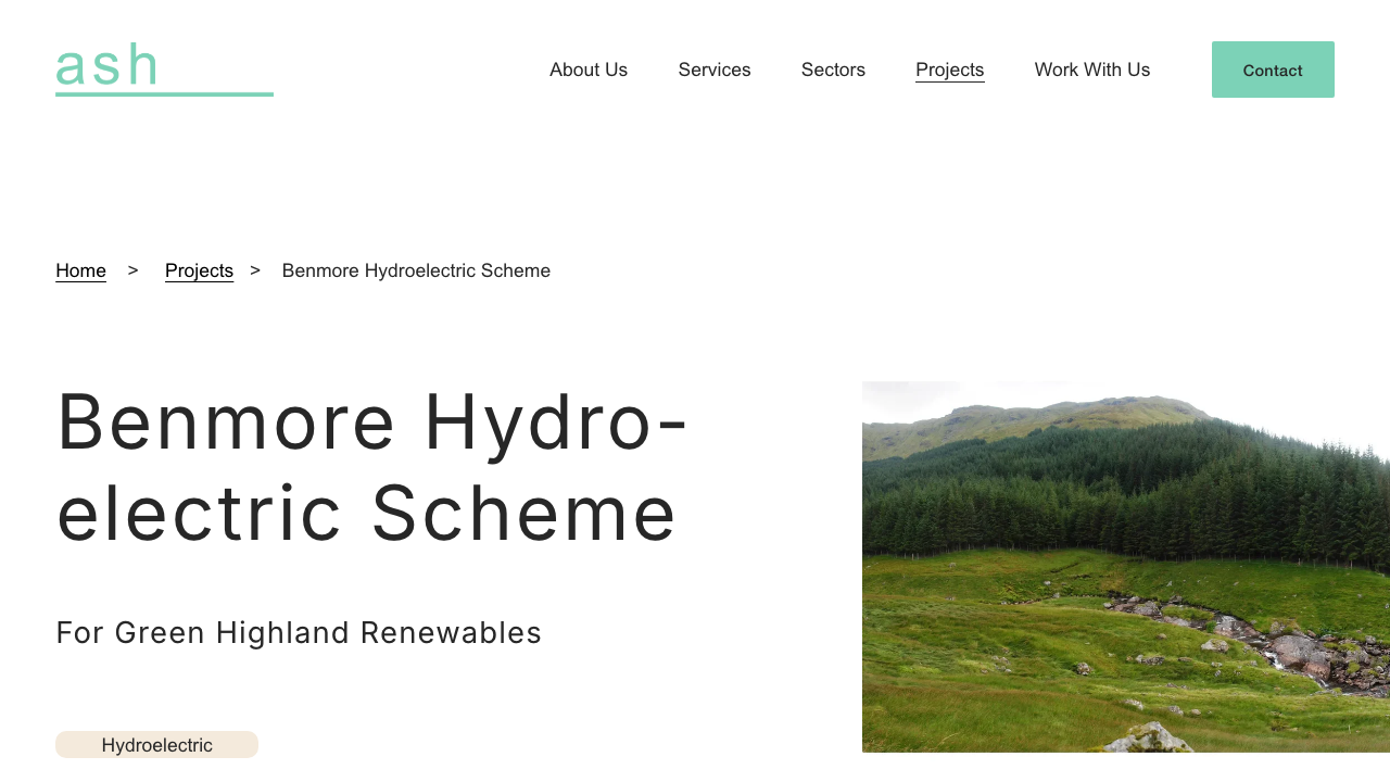 BENMORE HYDRO LIMITED website preview
