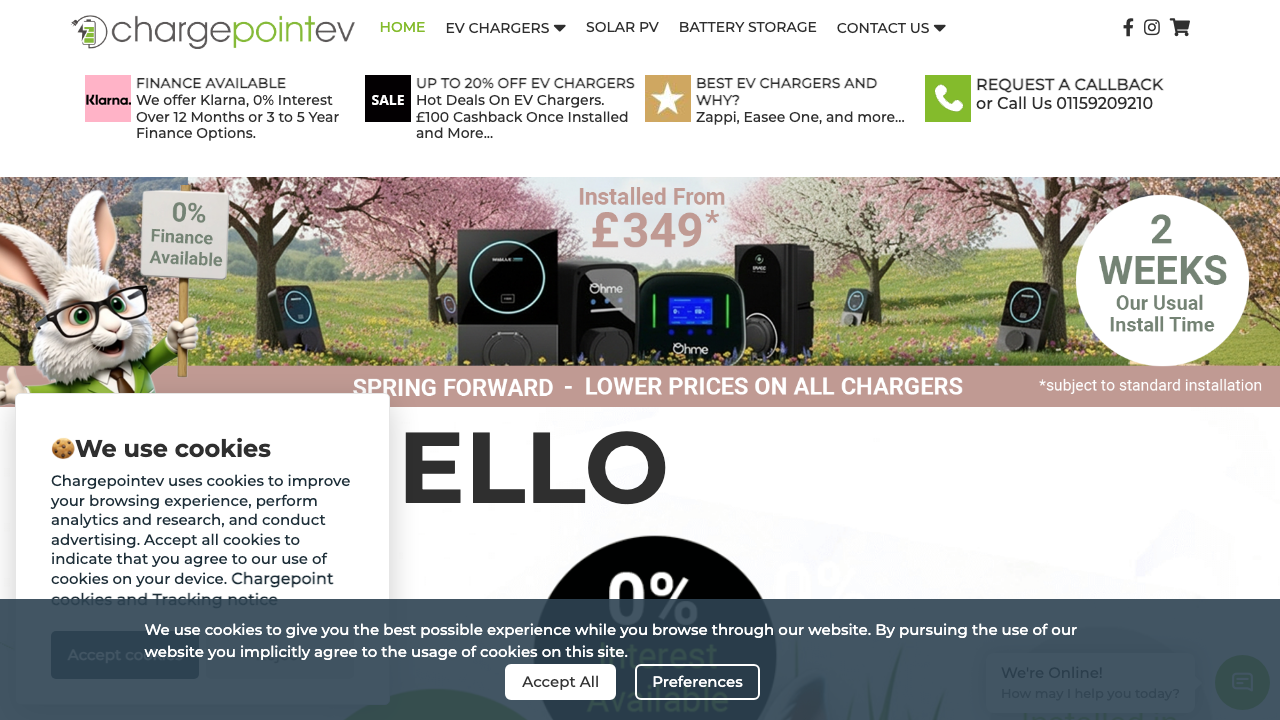 CHARGE POINT EV LIMITED website preview