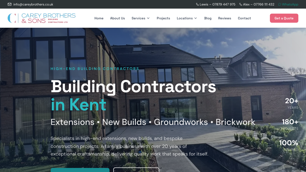 CAREY BROTHERS & SONS BUILDING CONTRACTORS LTD website preview