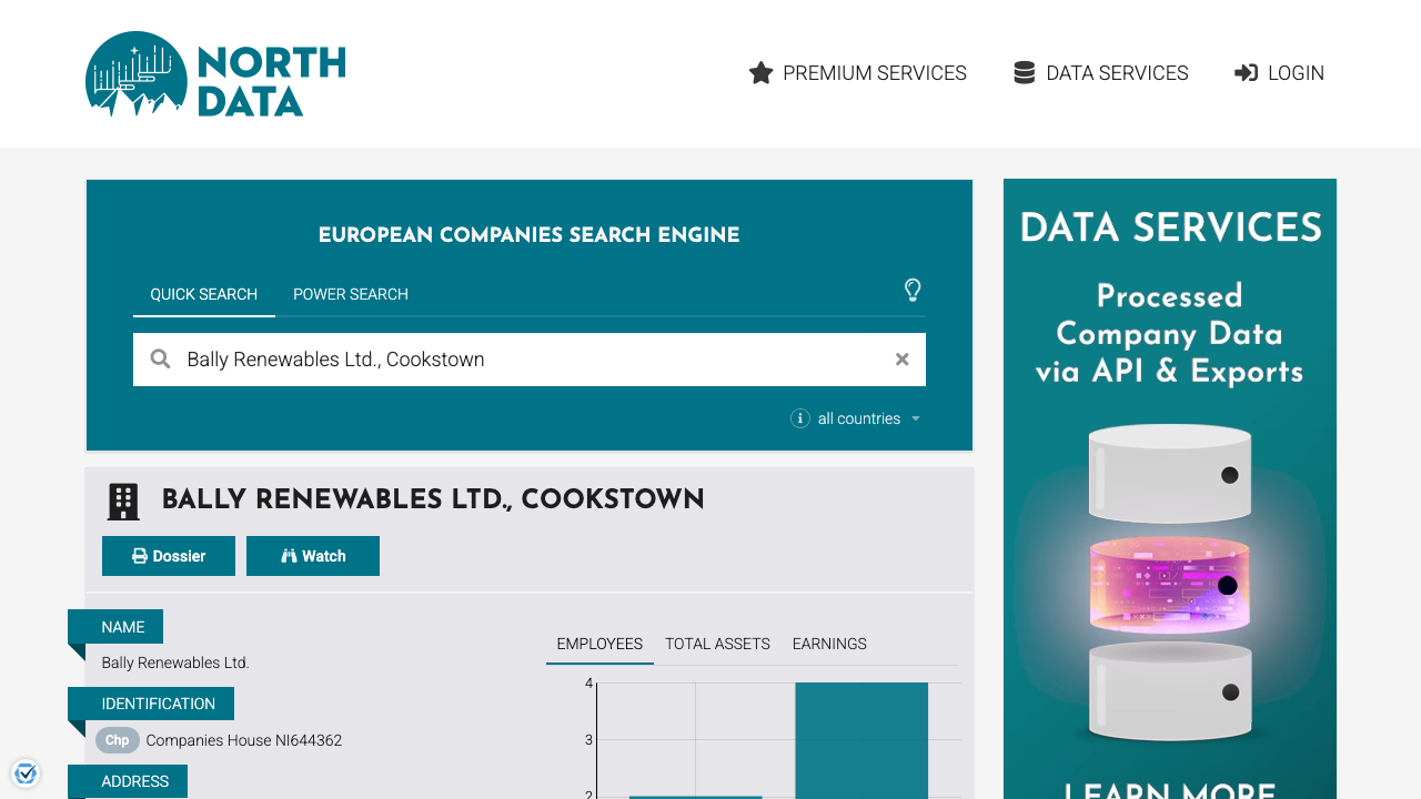 BALLY RENEWABLES LIMITED website preview