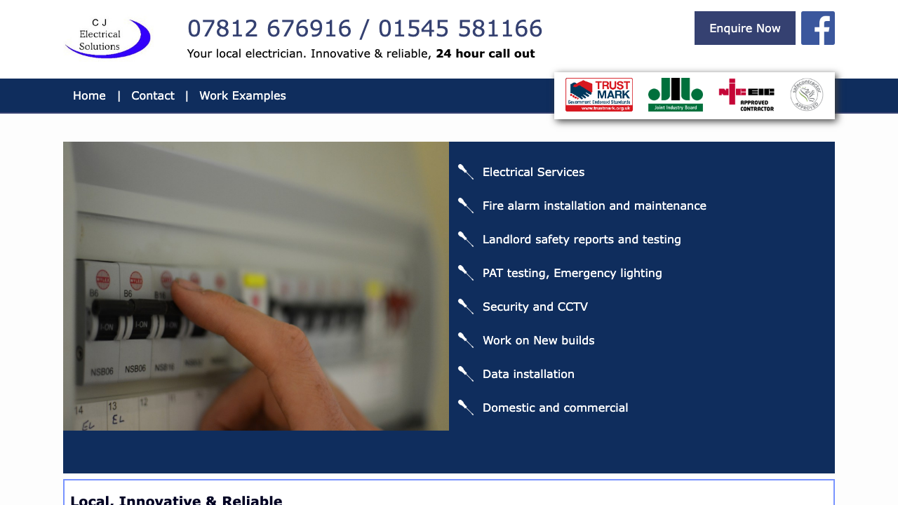 CJES ELECTRICAL SOLUTIONS LIMITED website preview