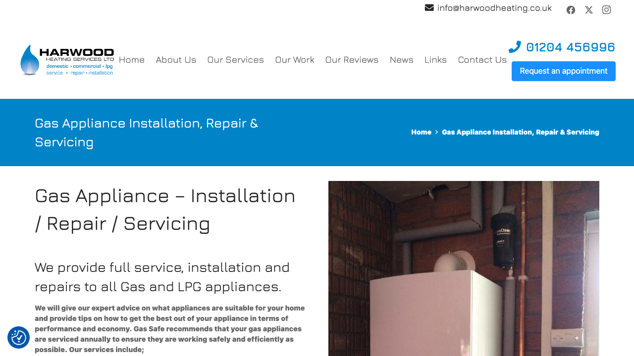 GAS APPLIANCE SERVICES LIMITED website preview