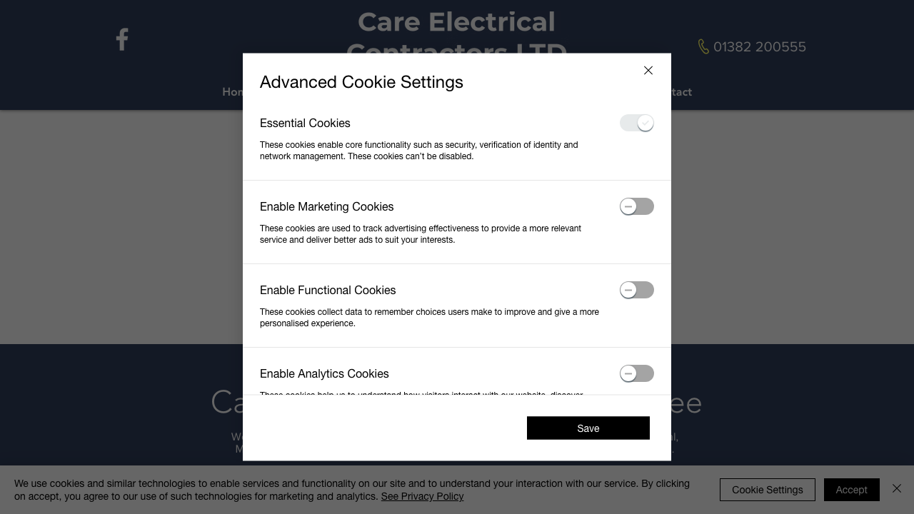 CARE ELECTRICAL LIMITED website preview