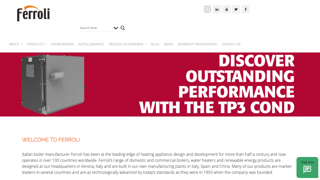 FERROLI LIMITED website preview