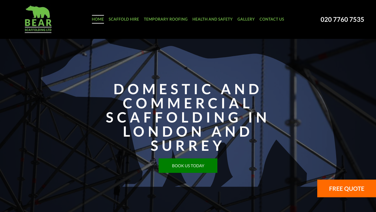BEAR SCAFFOLDING LIMITED website preview