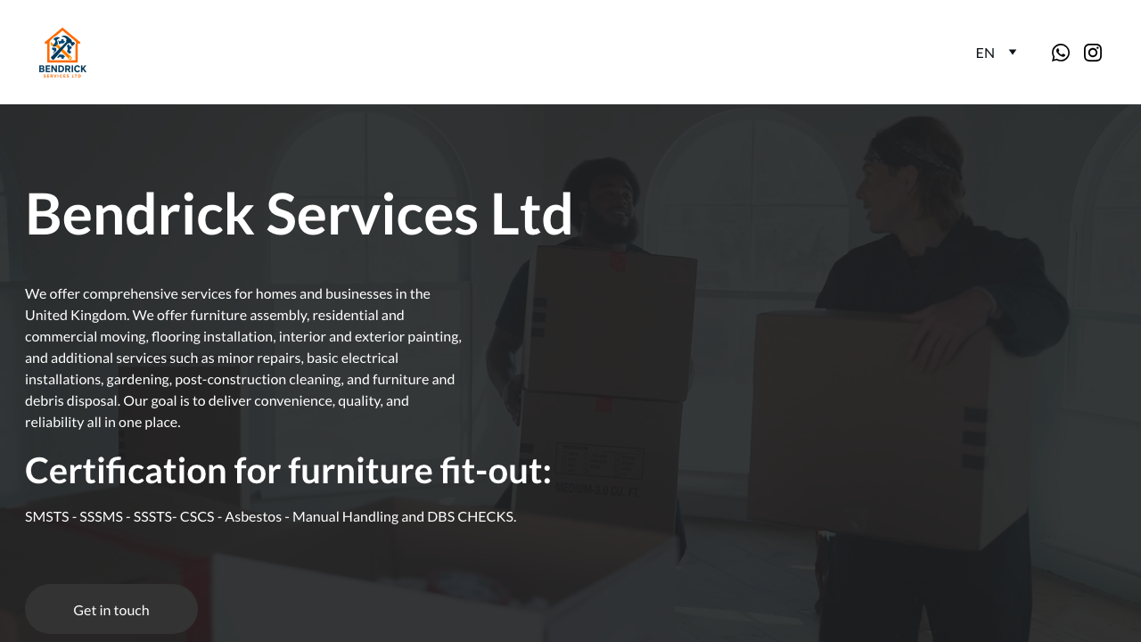 BENDRICK SERVICES LTD website preview