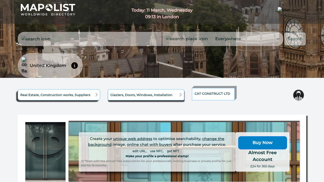 CAT CONSTRUCT LTD website preview