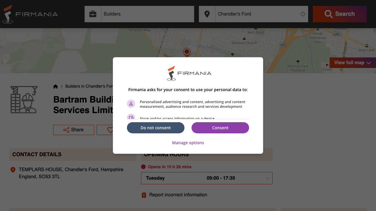 BARTRAM BUILDING MAINTENANCE SERVICES LIMITED website preview