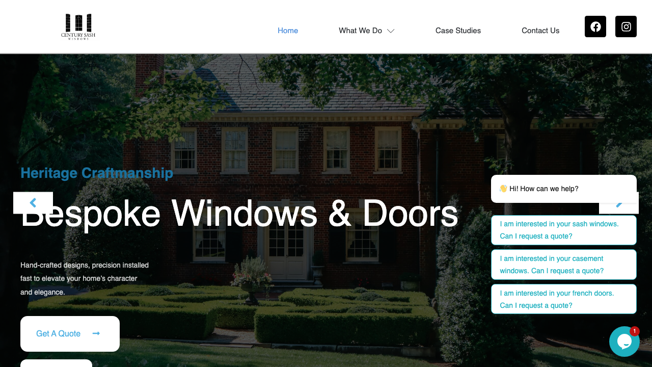 CENTURY SASH WINDOWS LIMITED website preview